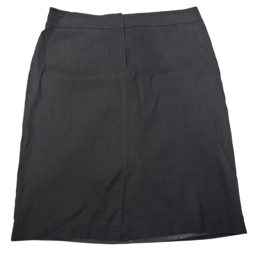 T Tahari Pencil Skirt Women‎ 6 Black Linen Blend Career Professional Office Wear